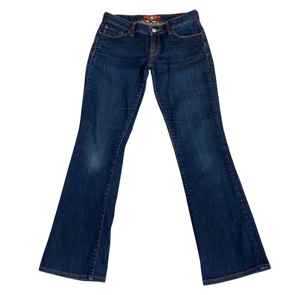 Lucky Brand Lola Boot Cut Jeans Women 6/28 Blue Dark Wash Flare Low Rise Y2K - Picture 1 of 14